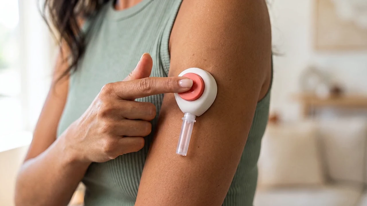 Pressing the Tasso device on an upper arm